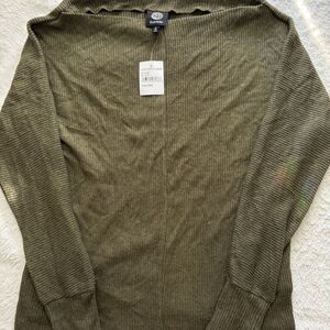 Bobeau Women’s Size L pullover sweater Long Sleeve knit Green ombre NWT